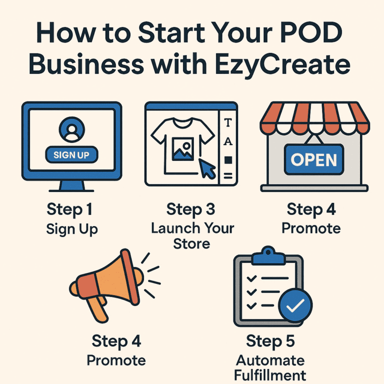 What is Print-on-Demand & How EzyCreate Makes It Simple