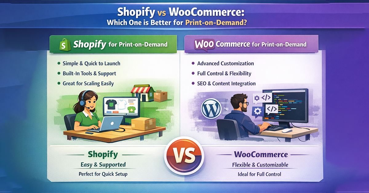 Shopify vs WooCommerce: Which One is Better for Print-on-Demand