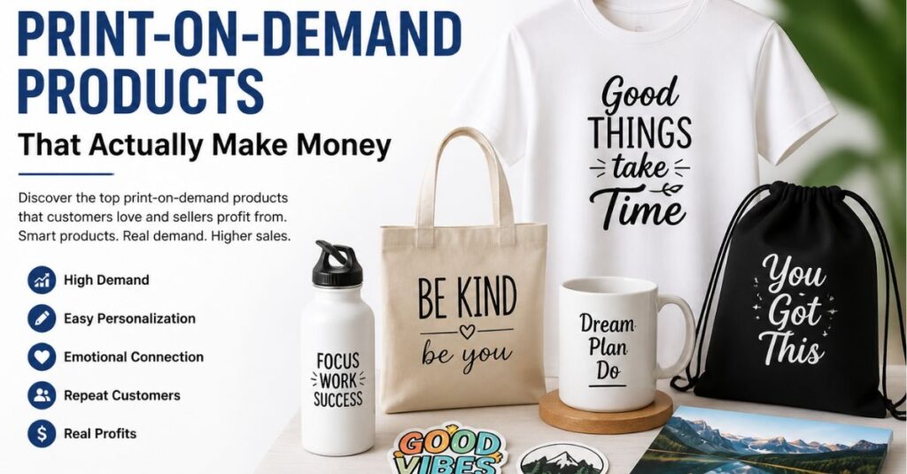 best selling print on demand products collage